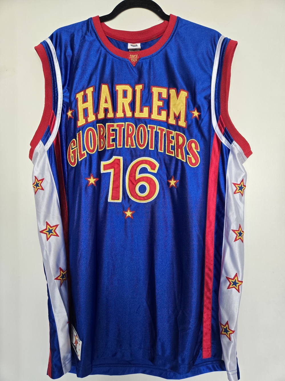 Official Harlem Globetrotters #16 Blue Basketball Jersey